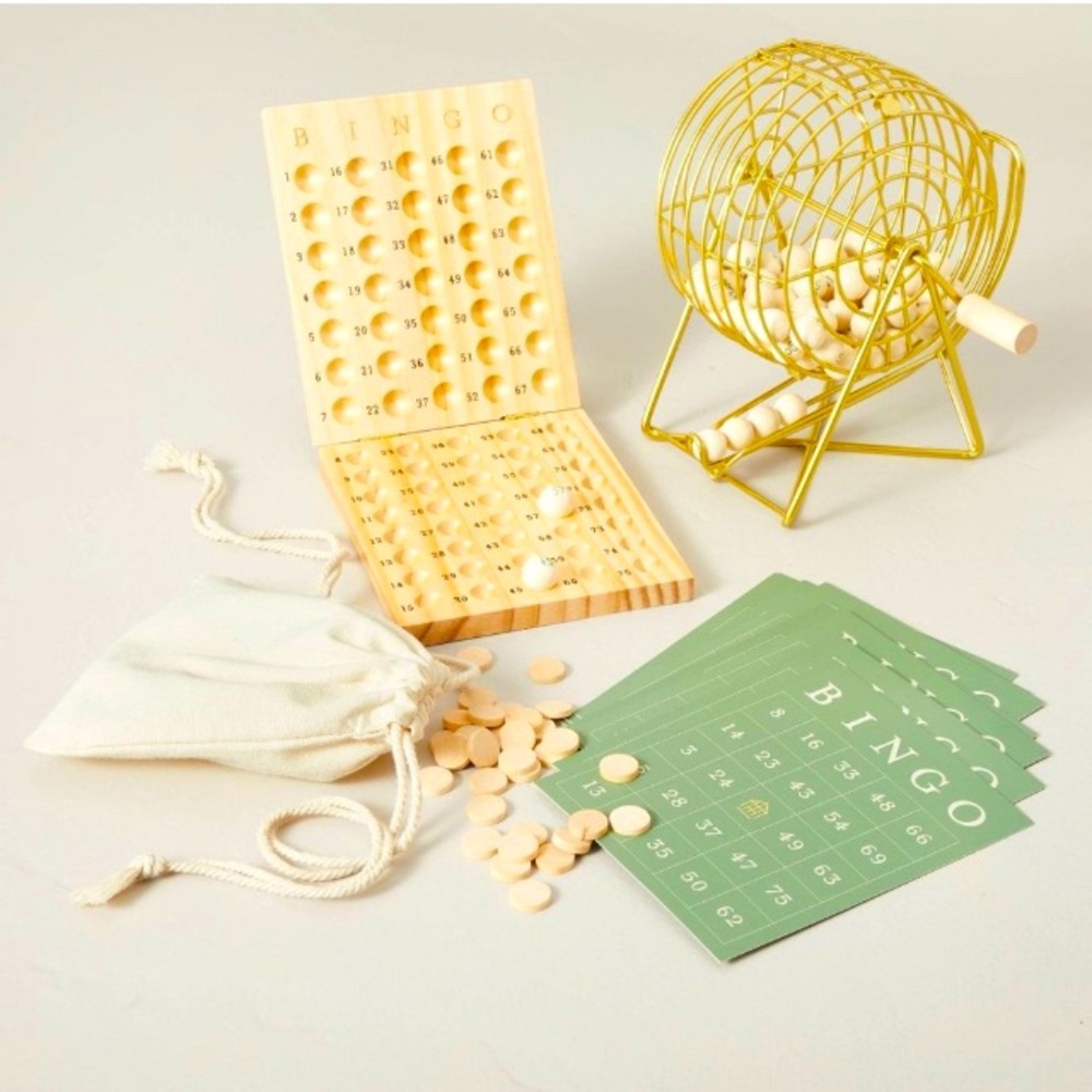 NWT Hearth & Hand With Magnolia Wooden Bingo Set